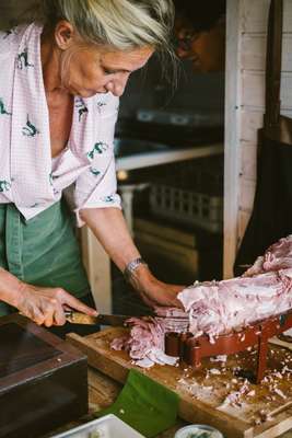 Cutting cold cuts to go with this year’s wine