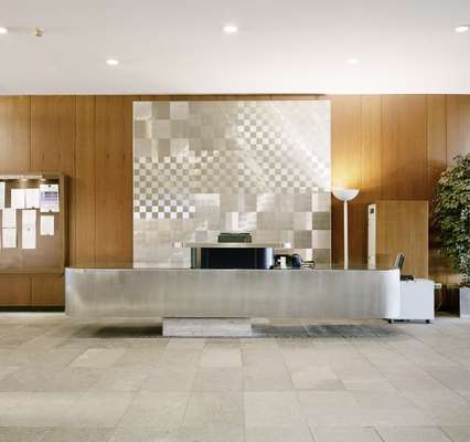 Reception desk at the Torre Nord entrance