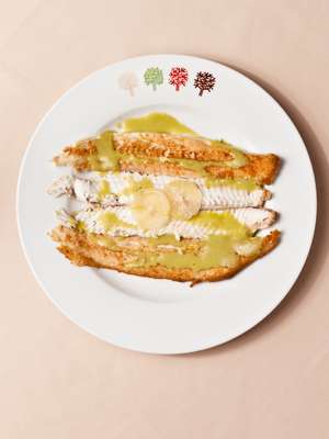 Dover sole with key lime sauce