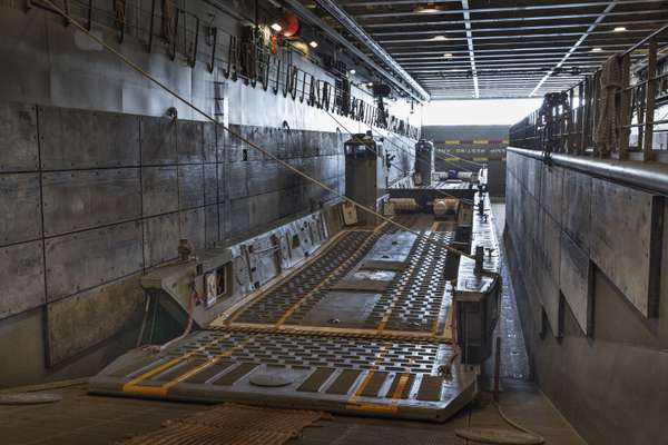 Amphibious landing dock on 'Canberra'