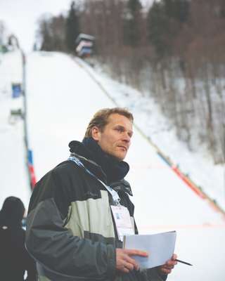 Thomas Hahn at a ski-jumping competition in Oberstdorf, Germany