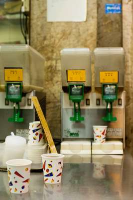 Drinks machine at Kung Lee tea shop