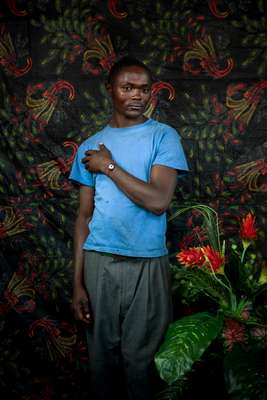 Charle Kahalo, who lives in a Congolese camp