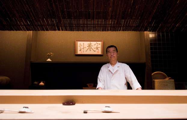 Sushi chef Masahiko Takasaki at Asuke