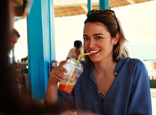 Refreshment at Varkiza resort beach