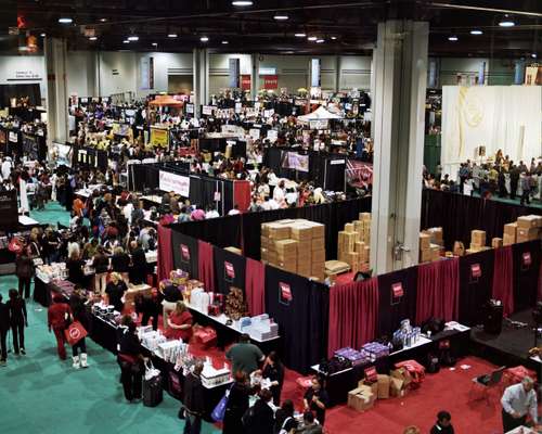 A bird’s-eye view of the exhibition hall