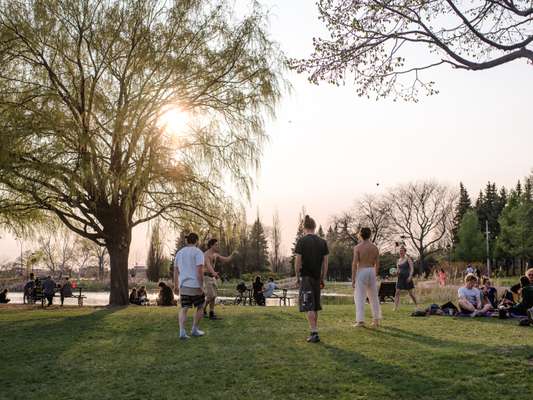 Evening activity at Jarry Park