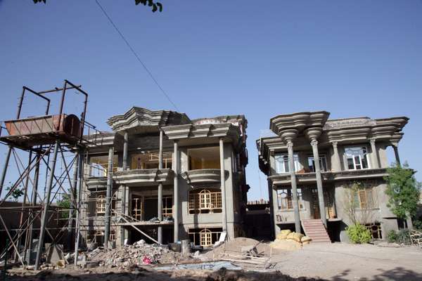 Another two concrete mansions for Nasiri family members go up
