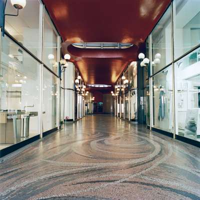 Galleria Strasburgo shopping arcade with Azucena lamps