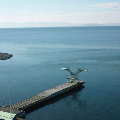 Soviet-era competition diving board 