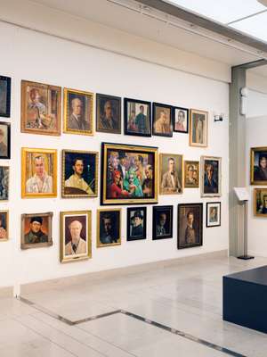 Portrait exhibition at Museo Revoltella, designed by Veneto architect Carlo Scarpa 