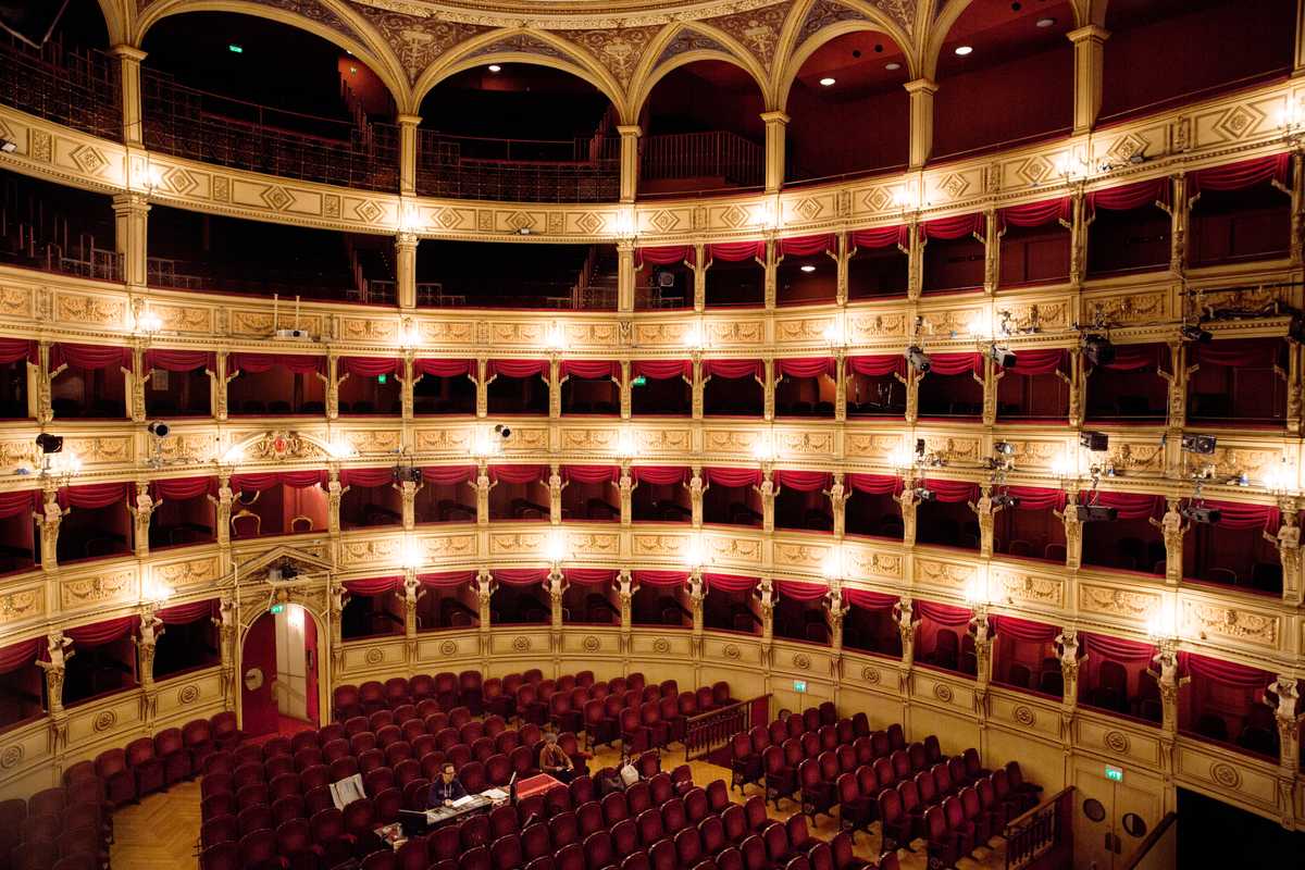 Teatro Lirico Giuseppe Verdi opera house, which hosts the city’s annual operetta festival