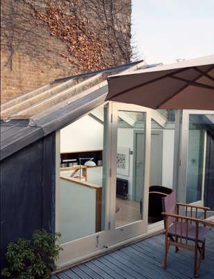 The roof terrace provides outdoor space