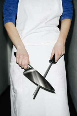 Knife and sharpener, made in collaboration with WMF