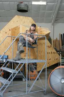 Artist Sterling Ruby at his compound