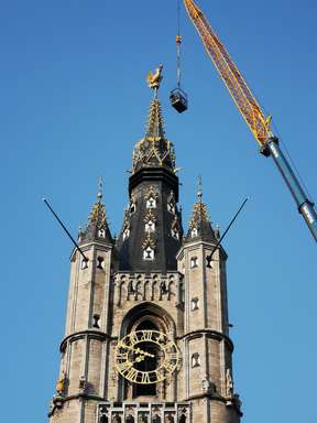 Constructing a belfry in Ghent