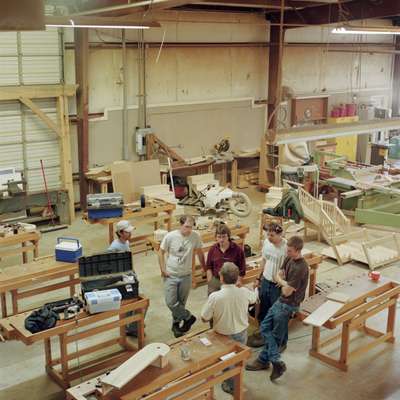 A class in session at James Island Workshop with Professor Ken Nuttle