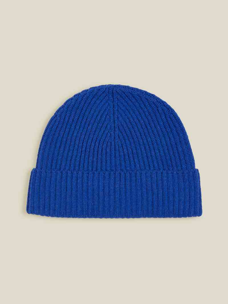Cashmere ribbed beanie