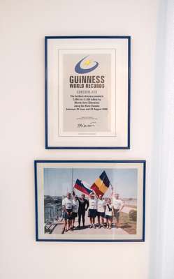 One of Strel’s four Guinness World Records, this one for swimming the Danube in 2000  
