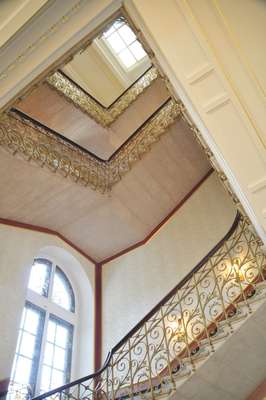 The original staircase, seen from the main lobby of the hotel