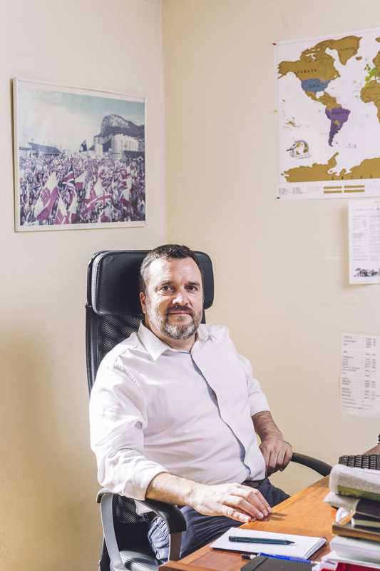 Brian Reyes, the editor of the Gibraltar Chronicle 