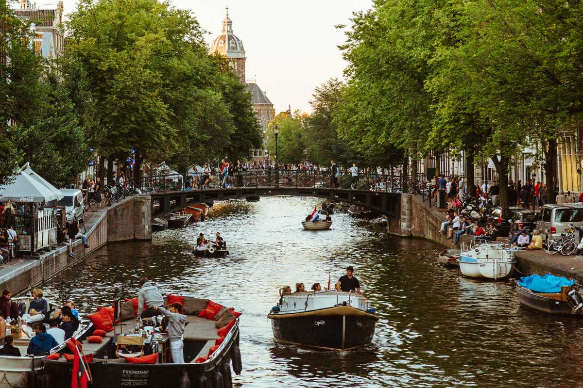 It wouldn't be a story about the Netherlands without a photograph of a busy canal