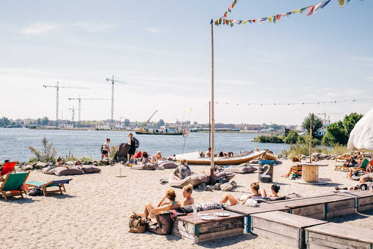 They make their own beaches in Amsterdam
