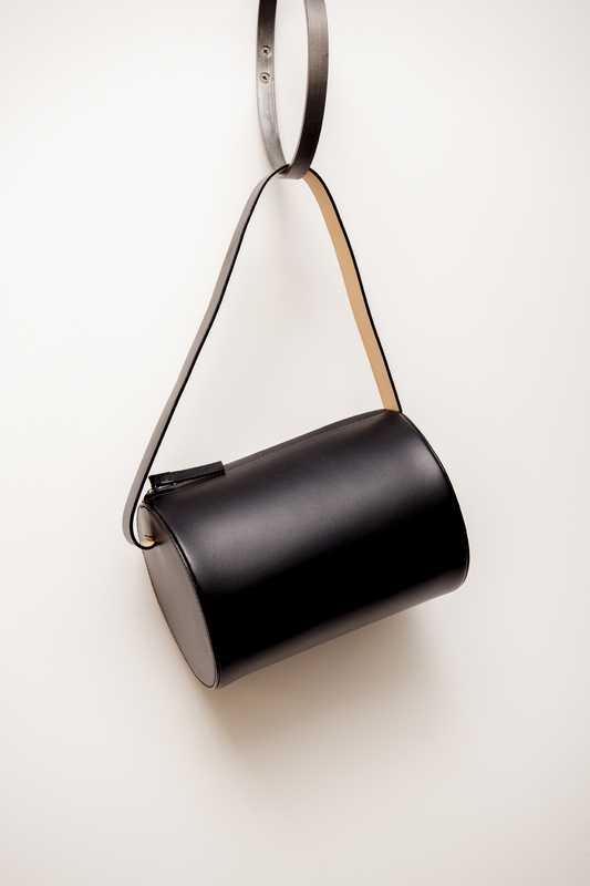 Geometric leather handbag from Building Block