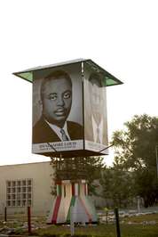 Poster of Prince Louis Rwagasore and President Melchior Ndadaye, both assassinated Burundi leaders 