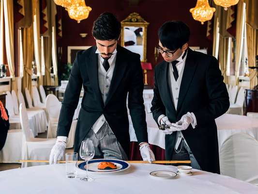 Lorenzo Zannoni (left) and Xiaoye Li scrub up well – and for good measure