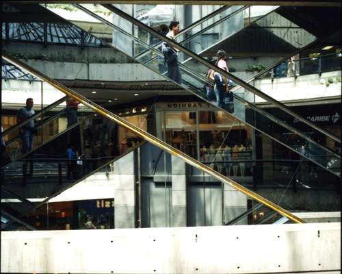 Interior of one of Caracas’s many shopping malls