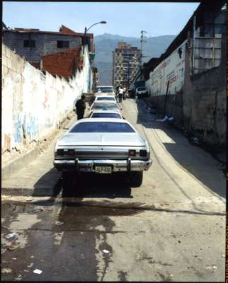 Caraqueño street, looking towards the Cordillera de la Costa mountains