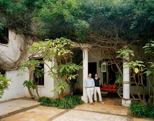 Tahir and Rachana Shah at their home
