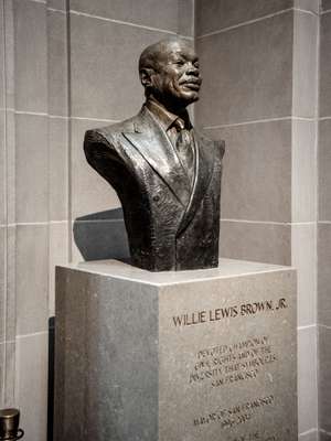 Bust of Willie Lewis Brown Jr, the 41st mayor of San Francisco
