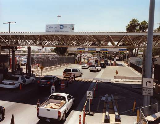 Check point on the US side of the border