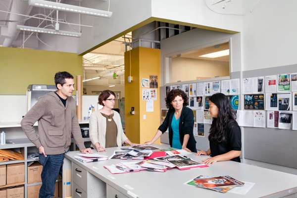 'Mother Jones' staff, including editor in chief Clara Jeffery