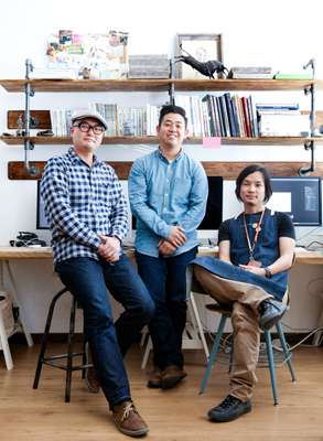 (l-r) Tonko House colleagues Daisuke Miyake, Robert Kondo and Dice Tsutsumi