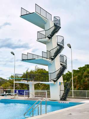 Centenary Pool’s 10-metre diving board