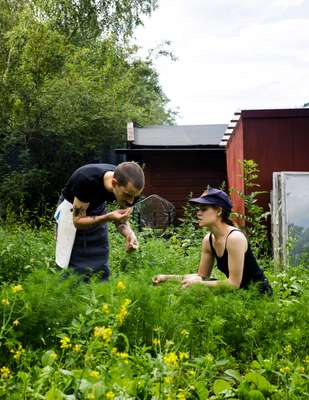 Chefs in the Rosendal garden 