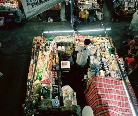 Aerial view of Worarot Market