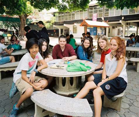 Students enjoy their lunch break at Chiang Mai International School