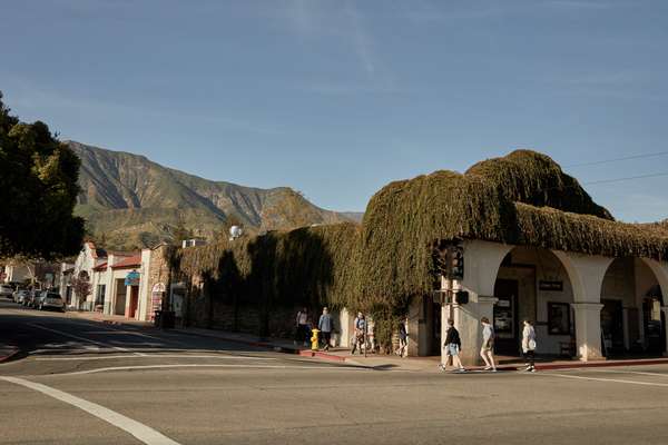 Covered arcade in Ojai’s downtown
