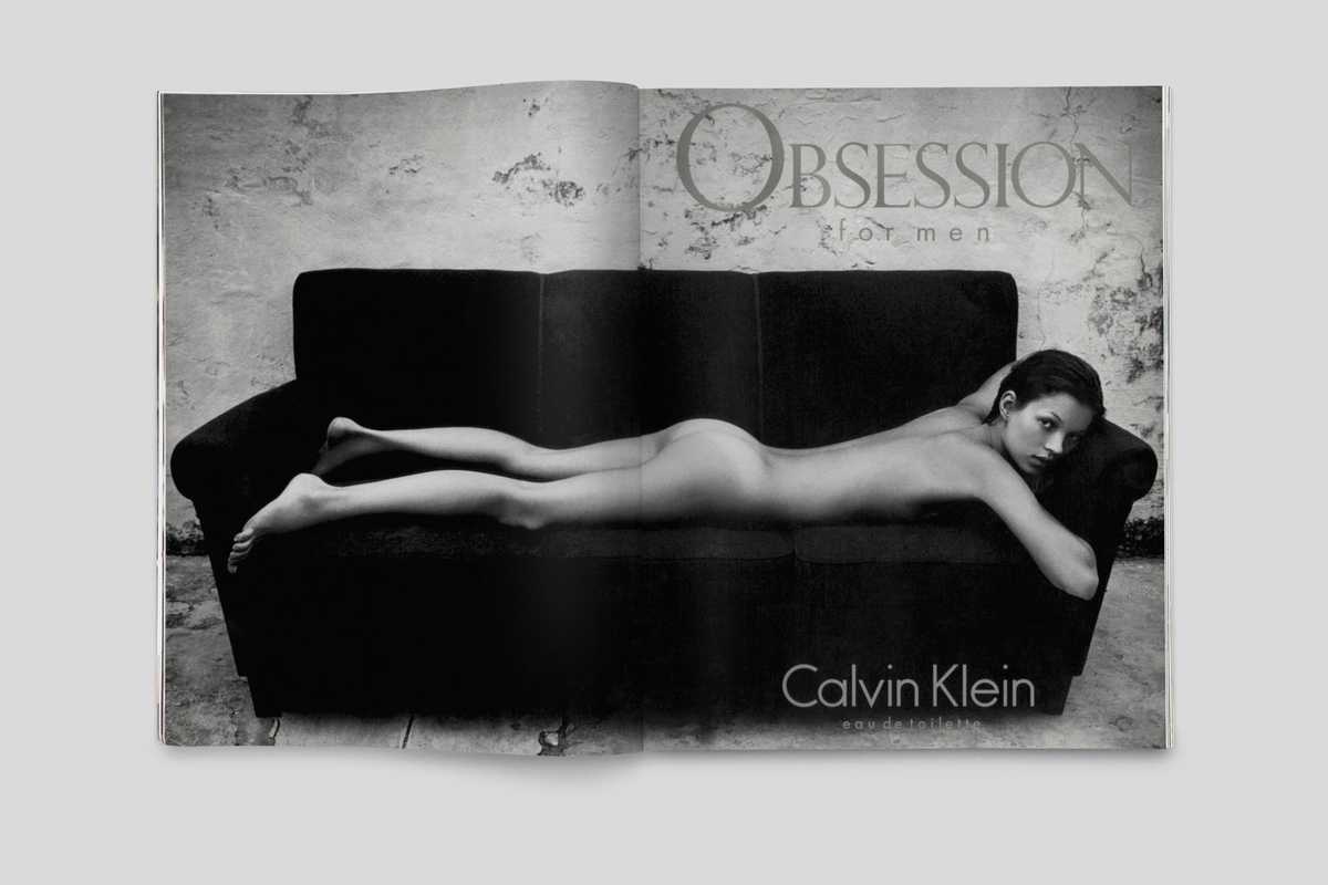 Calvin Klein Obsession for Men ad campaign, 1993, photo by Mario Sorrenti