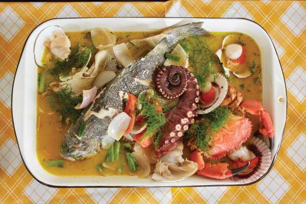 Seafood stew at Héctor Solís’s  La Picantería