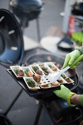 Food being served at the fair