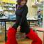 Hiromi Kano wearing Biz Bear’s legs