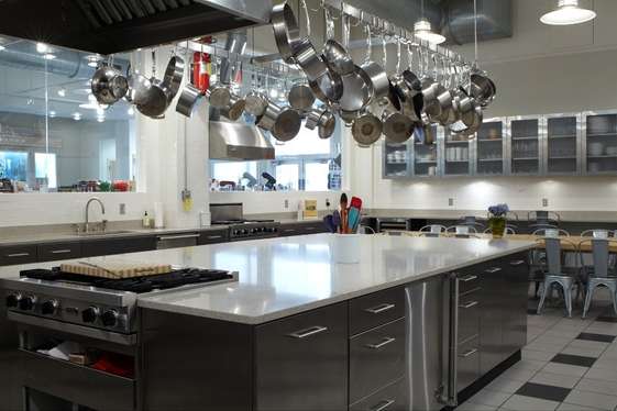 One of the cookery school kitchens