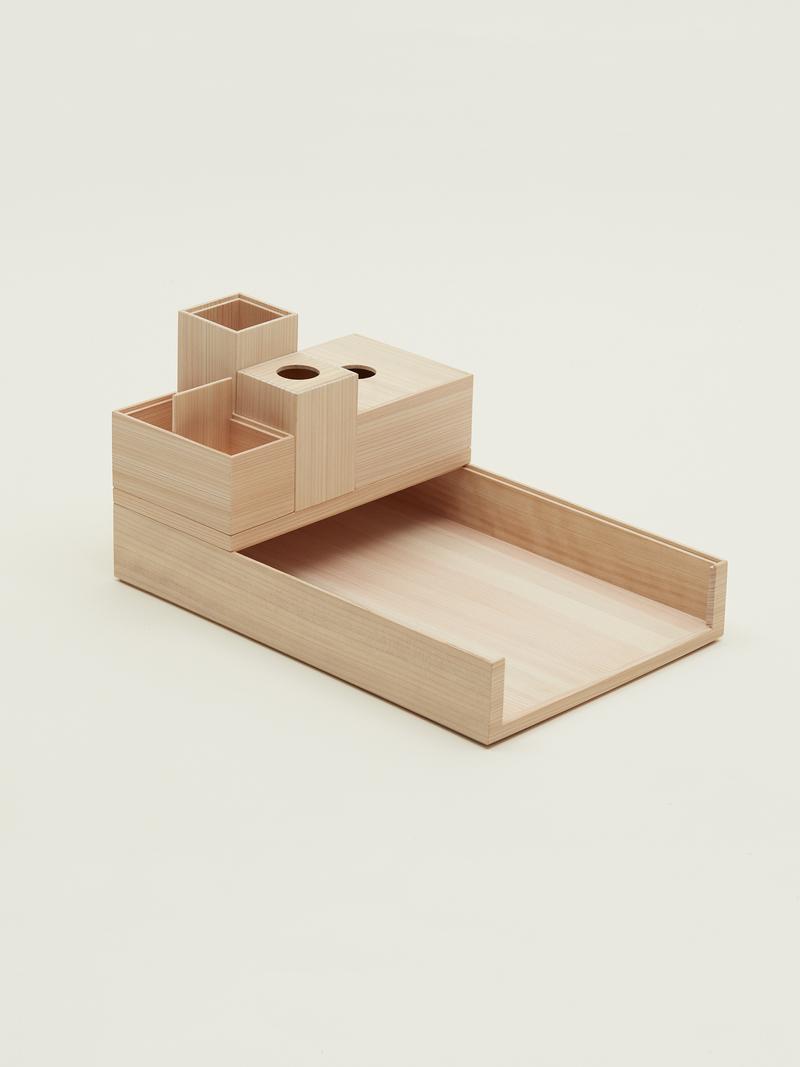Hinoki Wood Desk Organiser Monocle Stationery Shop Monocle