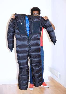 Full bodysuit for climbing Mount Everest 