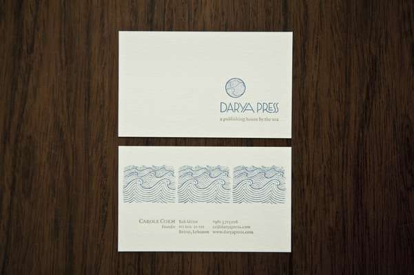 Darya Press letterhead stationery inspired by the original logo